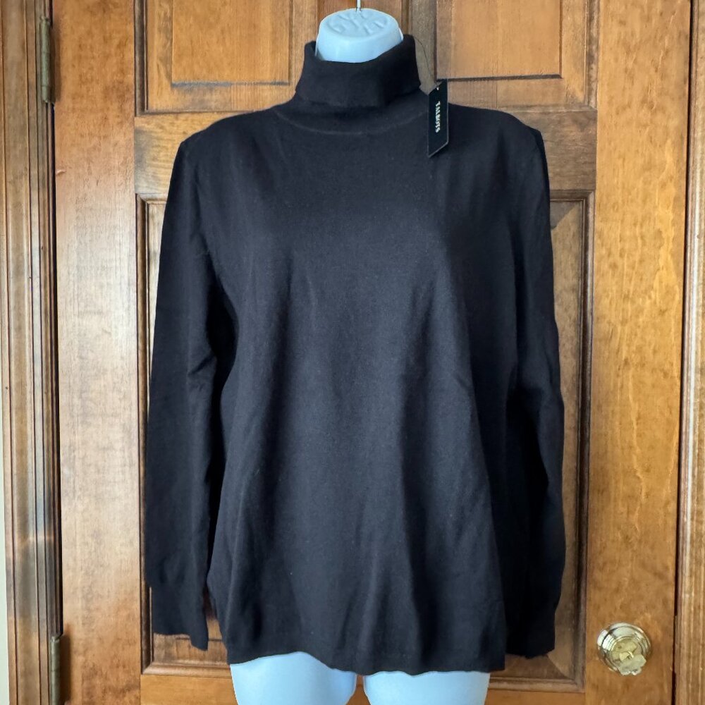 NWT Talbots Black Turtleneck Sweater Petite X-Large